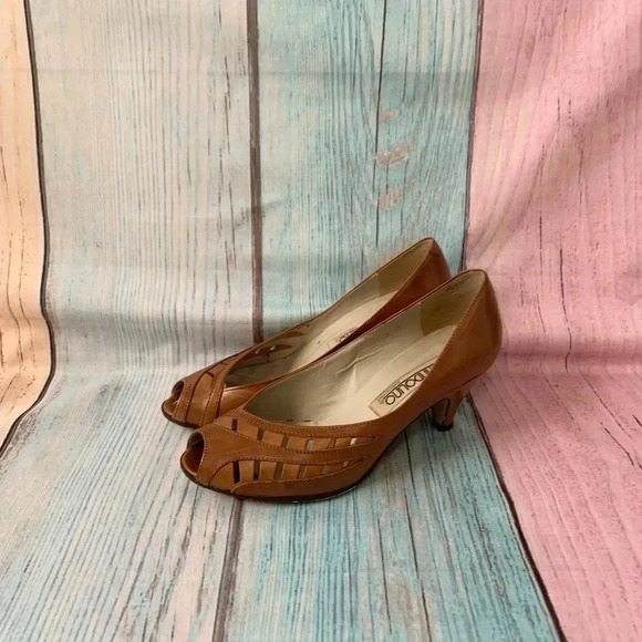 Bandolino vintage open toe pumps with small heel - Picture 1 of 12